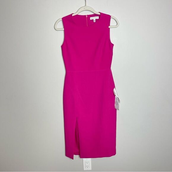 Dress the Population Maeve High Neck Back Cut Out Body Con Dress with Front Slit - Picture 4 of 10